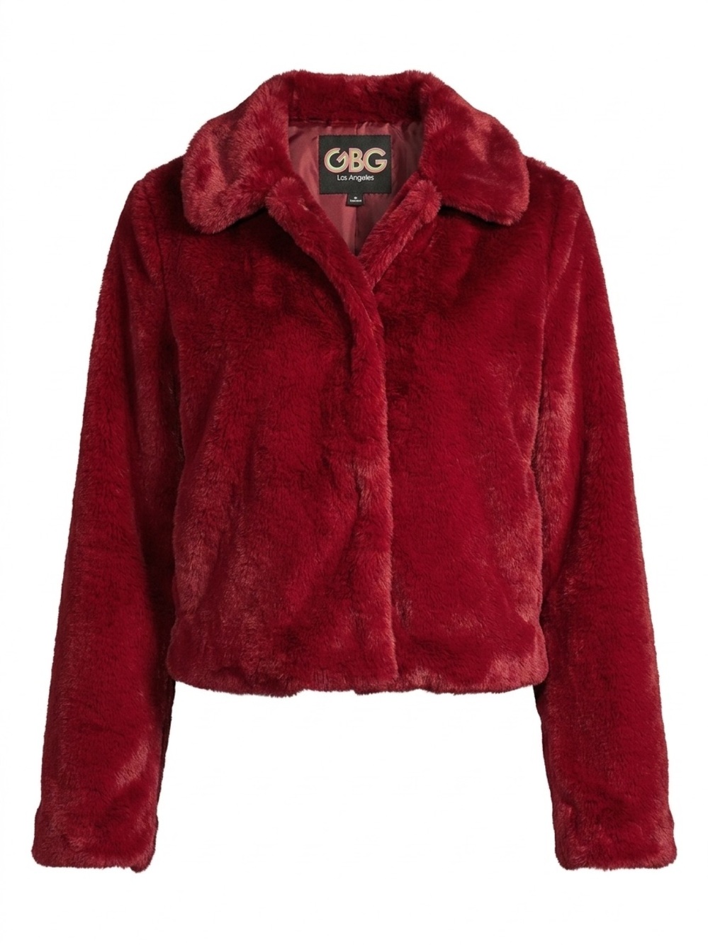 Wine Faux Fur Edgy Boho Festival Jacket Oversized